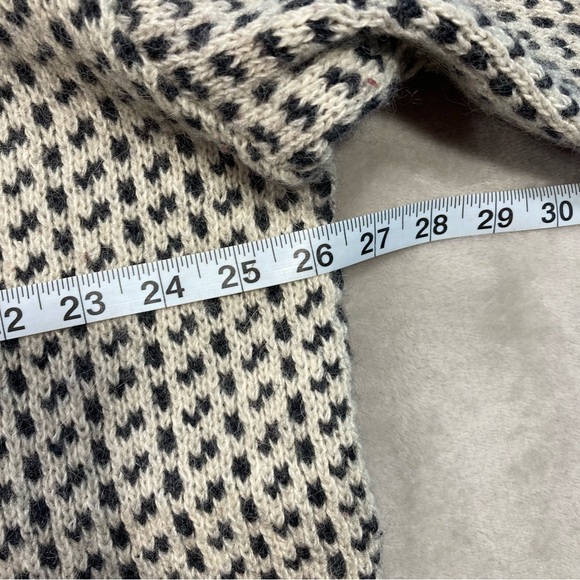 Vintage L.L. Bean Sweater Birds Eye Gray Cream Norway Knit Fisherman Sz XLT - Picture 5 of 7